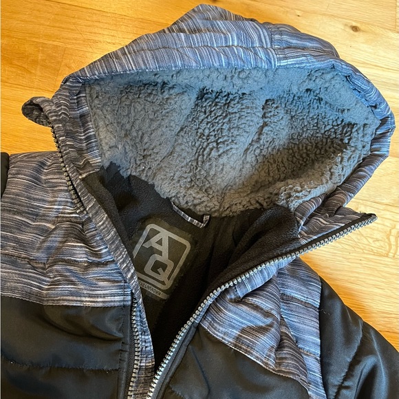 4T Hooded Puffer Coat - AQ Explore the Unknown - black & grey - Picture 5 of 5